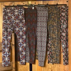 Lularoe bundle of 5 prs of leggings Tall and Curvy leggings